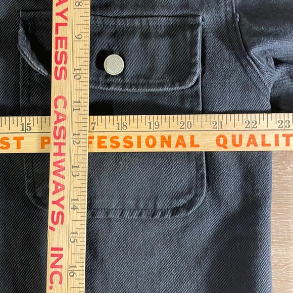 Vintage Black Denim Shirt Jacket - Picture 6 of 7